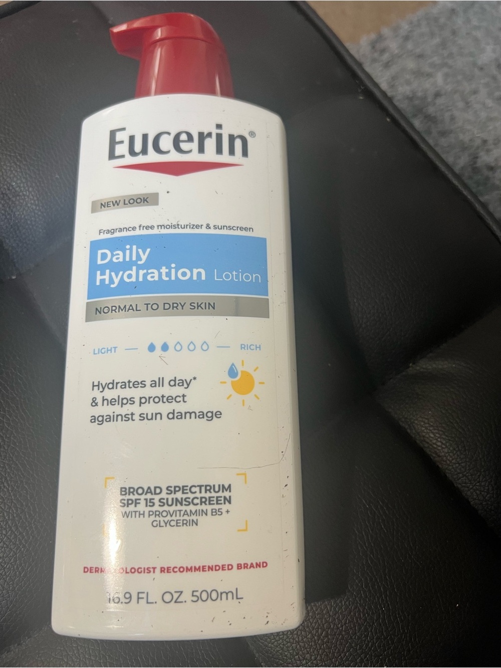 Eucerin Daily Hydration Lotion for Men - White with Red Pump